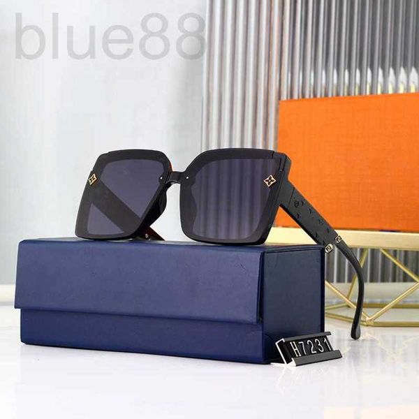 

sunglasses frames designer 2023 fourleaf square for women overseas versatile glasses outdoor sunvisors bu57, Silver