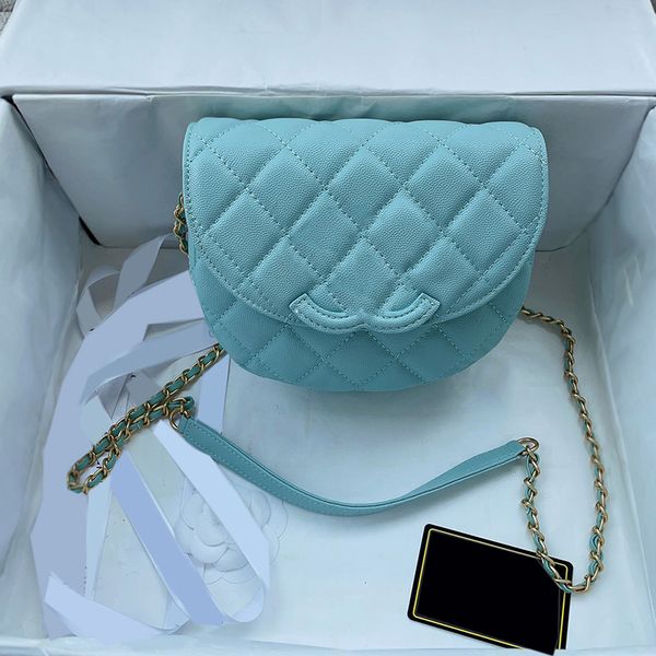 

23p saddle quilted bags pink blue white black vanity purse with gold metak hardware matelasse chain crossbody shoulder designer handbags car