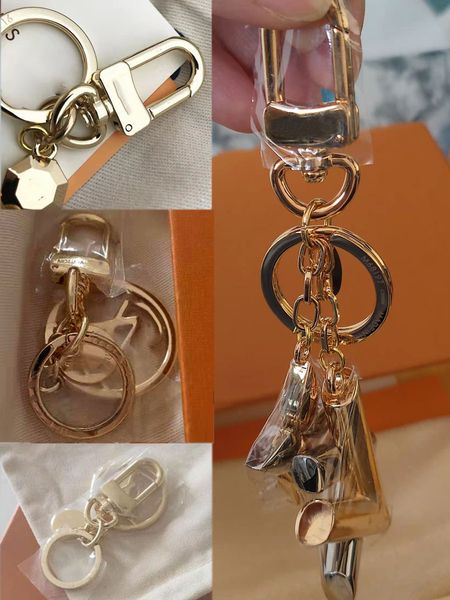 

brand designer keychain fashion purse pendant car chain charm bag keyring luxury classic mens womens letter gold black buckle metal accessor, Silver