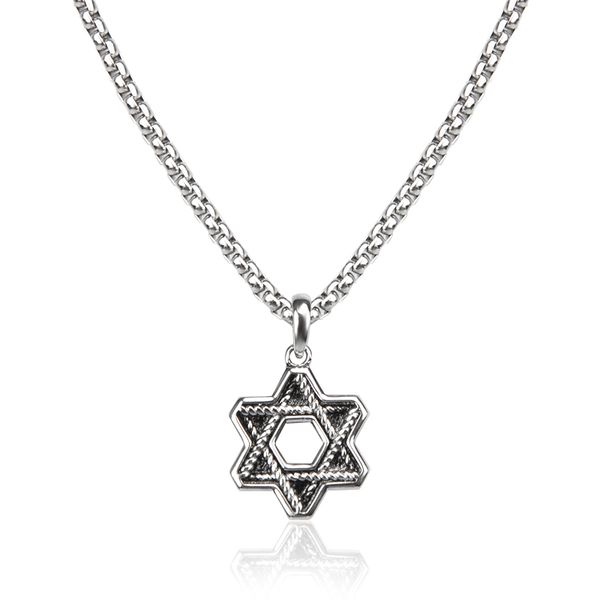 

amulet necklace pendant pentagram pendant vintage new line new men's necklace, Silver