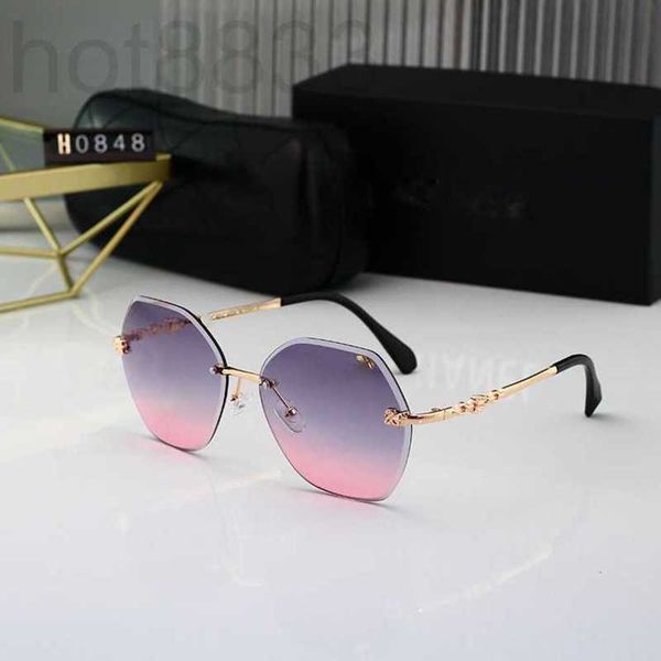 

sunglasses designer 2023 new frameless polygonal sunglasses, eyeglasses, slim women's uv resistant chic aq30, White;black