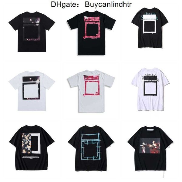 

men's white fashion luxury t shirt designer brand t-shirts back arrow x letters print women t-shirt casual tees hip hop short sleeve co, White;black