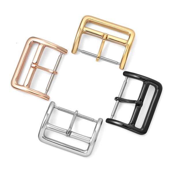 

buckles 12mm 14mm 16mm 18mm 20mm 22mm width stainless steel band for watch strap watchband pin clasp wholesale 10 pieces 230404, Slivery;black