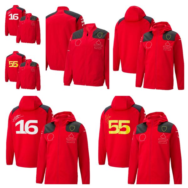 

2023 team f1 jacket red zipper coat formula one racing suit men and women fans clothing motorcycle top