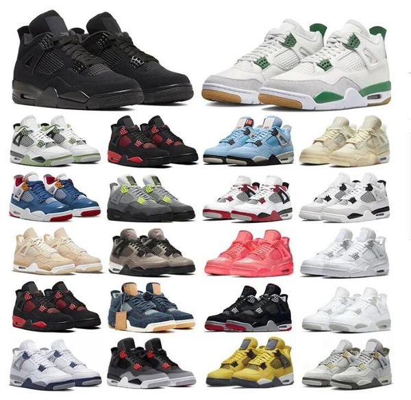 

4s basketball shoes pine green seafoam military black navy 4 men red thunder pn dust sail black cat white oreo pure money infrared cool grey