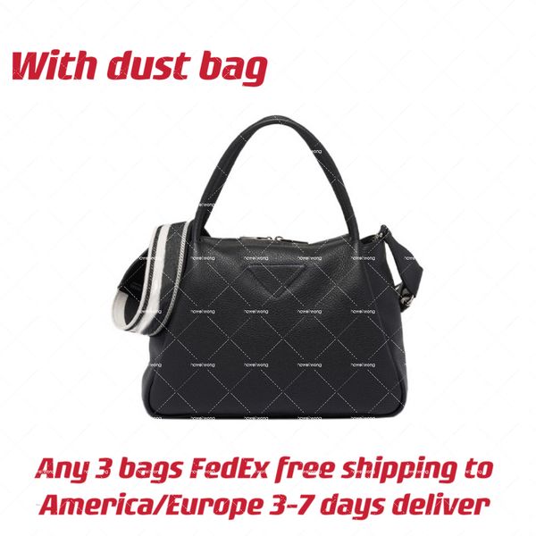 

lady designer vintage 23cm crossbody bags togo genuine leather with a cotton embroidery straps triangle logo on the front woman fashion hand