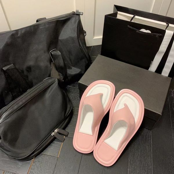 

casual shoes summer new bread slippers flip-flops clip foot beach sandals macaron super soft sheepskin light wear-resistant velvet outsole 3, Black