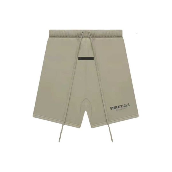 

Fashion ESS Designer short pants Original brushed shorts summer men's casual with drawstring high street letters loose fashion, Beige