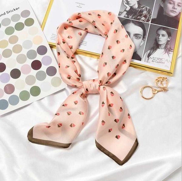 

sarongs scarves new 70x70cm women multifunction polyester silk scarf little triangle printed casual satin small square wraps scarves shawl p, Blue;gray