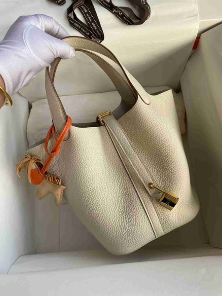 

designer luxury h togo layer cowhide vegetable basket female handheld oblique cross bucket wedding baglm03kk3p picotin