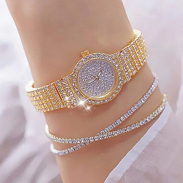 

womens watches 3pcs fashion diamond watch for women luxury crystal rose gold quartz watch wristwatch analog dress female clock ladies reloj, Slivery;golden