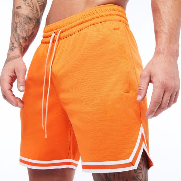 

men's shorts gym shorts men's fast drying training fitness shorts breathable running sprinting muscle sprinting men's sportsw, White;black