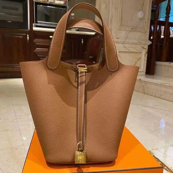 

designer luxury zimu vegetable basket with lychee pattern togo handbag layer cowhide bucket bag for womenzptx4a6a picotin