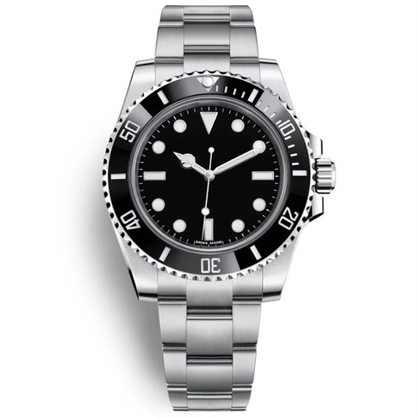 

mens sports watch 40mm ceramic green bezel automatic mechanical 2813 stainless steel luminous watch diving waterproof 30m watch344b, Slivery;brown