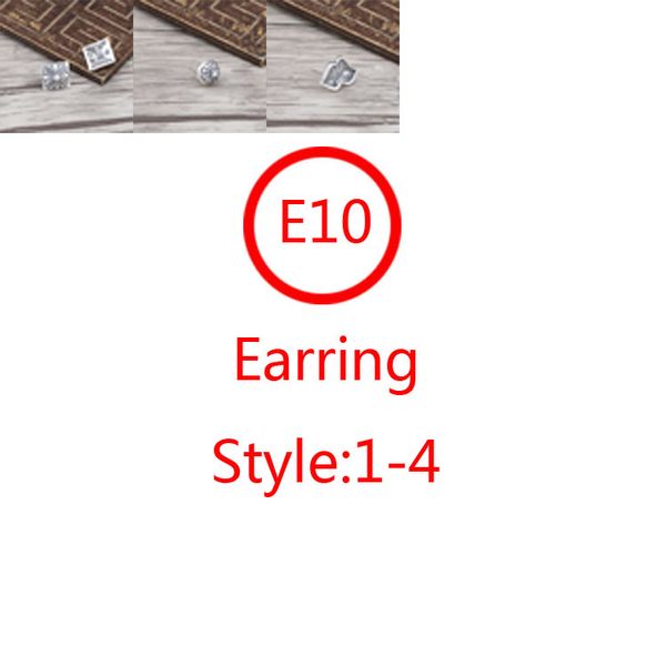 

e10 s925 pure silver ear studs personalized fashion cross flower punk street dance style earrings jewelry gift for lovers new, Golden
