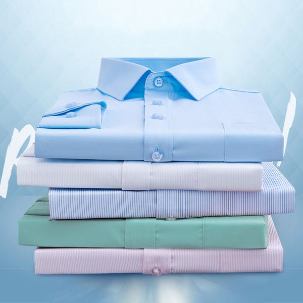 

men's casual shirts twill or plain office social shirt classic long sleeve solid basic dress single patch pocket plus oversize 230404, White;black