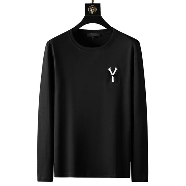 

men's t-shirt long sleeve designer men's and women's t-shirt casual with alphabet print long sleeve selling luxury men's, White;black