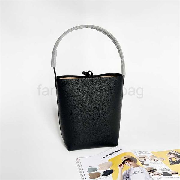 

designer bags minimalist style small the row tote water bucket lychee grain cowhide large capacity shoulder handbag handbags
