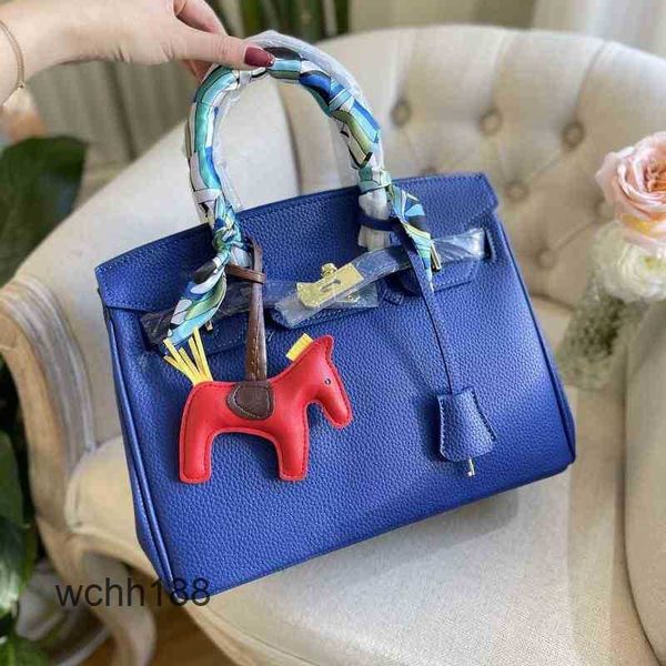 

bag burkin high designer bags handbag capacity birkins lychee cow 2023 women leather handbags large pattern quality totes dpbz