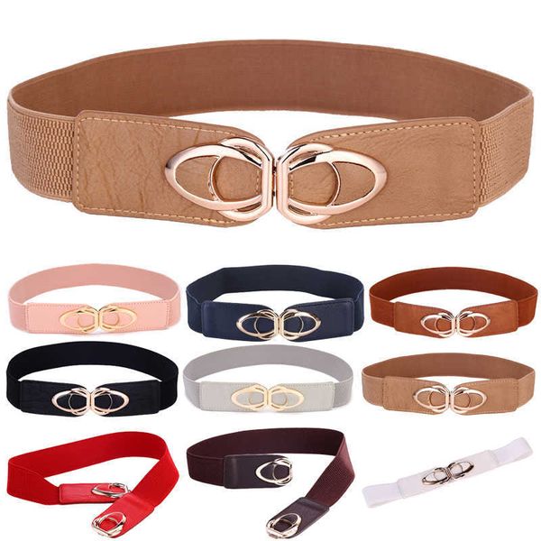 

belts fashion pu leather elastic wide belts for women stretch thick waist dress plus size by beltoxfine z0404, Black;brown