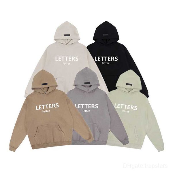 

classic men's hoodies sweatshirts designer mens hoodies sweatshirts long sleeve pullover hooded letter crewneck casual men hoody asian, Black