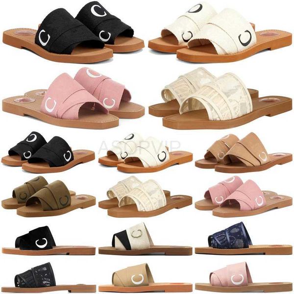 

designer chole woody canvas slides shoes men women sandal slippers sliders sandals pantoufle mens womens slipper trainers runners plate-form