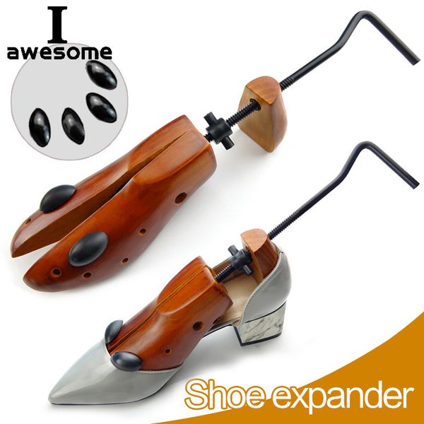 

shoe parts accessories 1 piece stretcher wooden s tree shaper rack wood adjustable flats pumps boots expander trees size sml man women 23040, White;pink