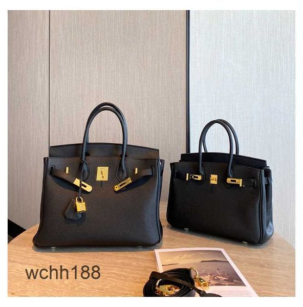

high-quality birkins bag burkin bags 2023 designer classic leather women's layer cowhide black large capacity ha uy3z