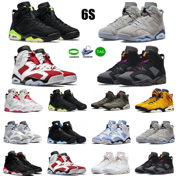 

6 6s 0ive mens basketball shoes yellow midnight navy maroon mint foam university blue british khaki triple black electric green gold hoops g