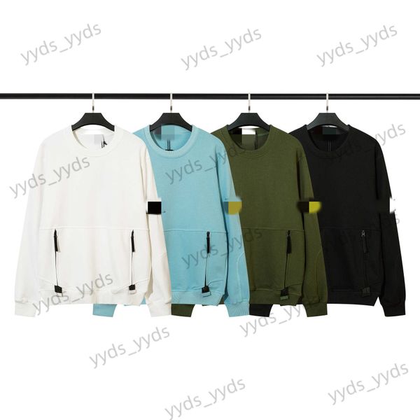 

designer men's hoodies sweatshirts autumn new casual compass logo fur round neck sweater t230404, Black