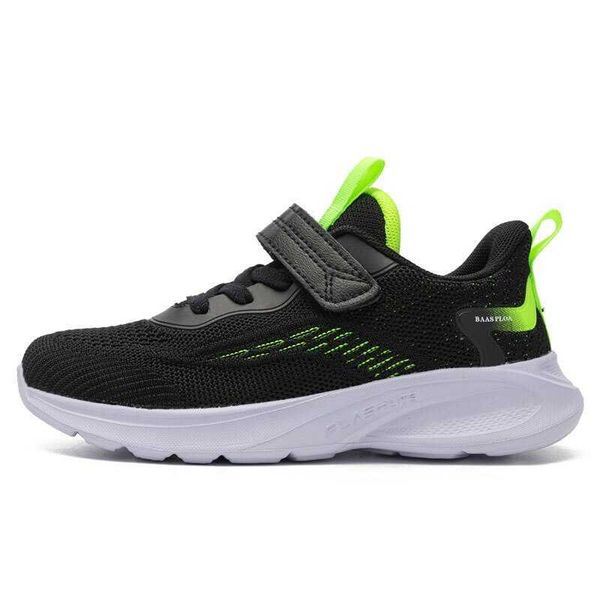 

athletic outdoor baasploa kids running shoes mesh breathable casual sneakers for boys lightweight sport shoes antiskid outdoor p230404, Black