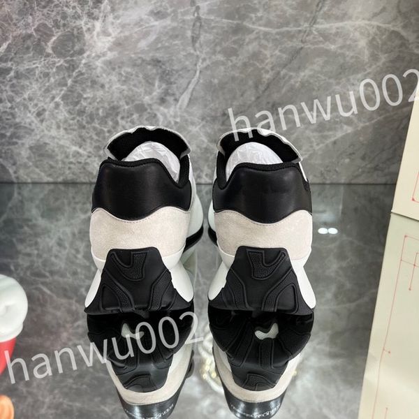 

new luxury sneakers shoes men's technical fabric casual walking rubber sole party wedding runner trainers, Black