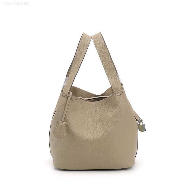 

designer luxury vegetable basket litchi pattern head layer cowhide leather bucket cabbage blue handheld small bag women's fashiondw67ei