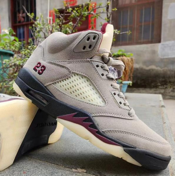 

5 mars for her men basketball shoes a ma maniere x 5 black 5s light bone outdoor sports sneakers us 7-13 with box 3m reflective burgundy cru