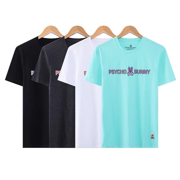 

mens t shirt psychological rabbit print summer brand round neck short sleeve breathable luxury designer fashion cartoon pattern letter print, White;black