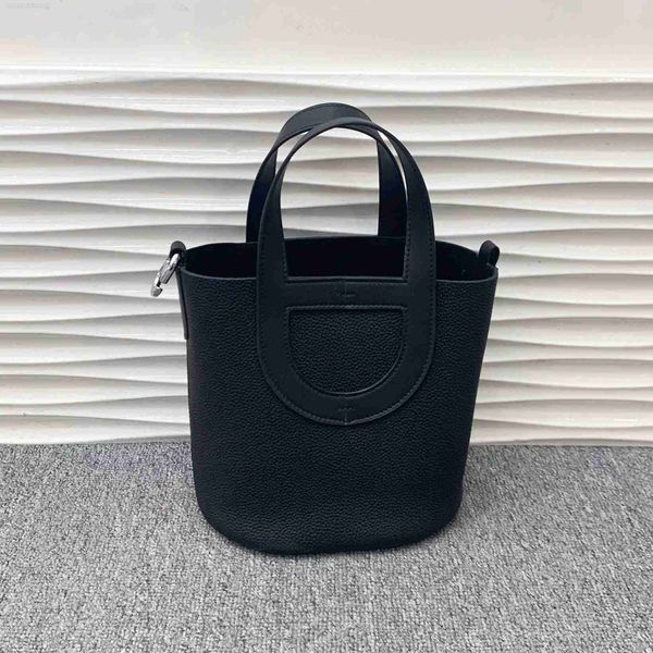 

designer luxury women's pig nose vegetable basket handbag fashion togo layer cow skin litchi grain bucket bag2nw7tf1q picotin