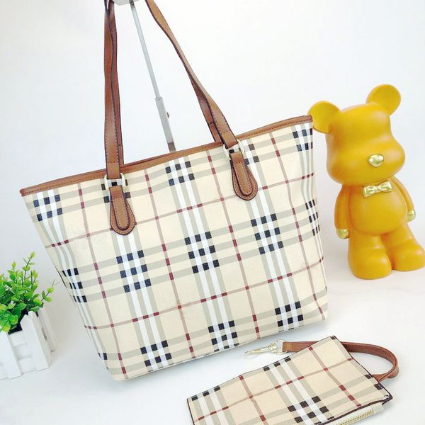 

2pcs set shopping bags women handbag designer lady clutch purse retro shoulder purse crossbody brrry bag