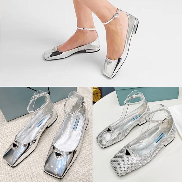 

ballerine in pelle metallizzata sandals single shoe series star online celebrity likes refined elegant square toe cap metal texture leather, Black
