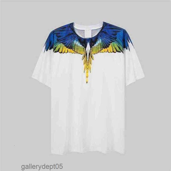 

men's t-shirts european and american tide mb color lightning yin yang water drop wings short sleeve men women with the same couple 1s1s, White;black