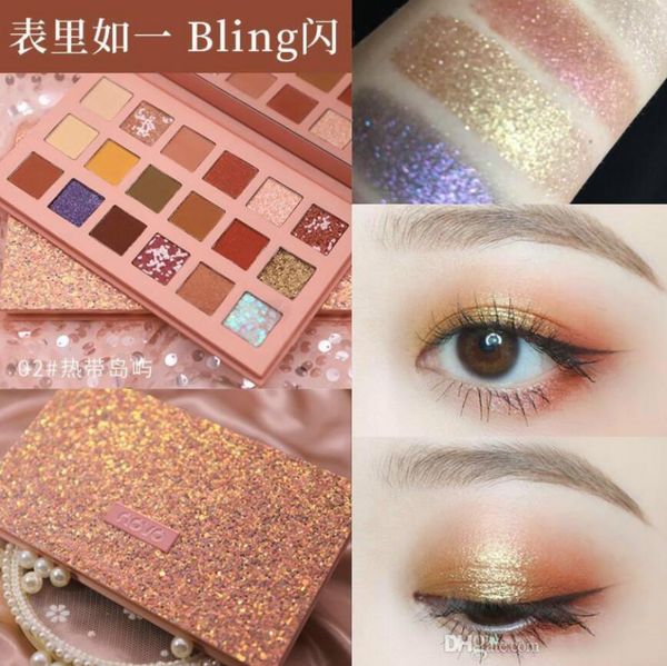 

eyeshadow palette 18 colors metallic glitter matte pigmented eye shadow powder make up products easy to wear