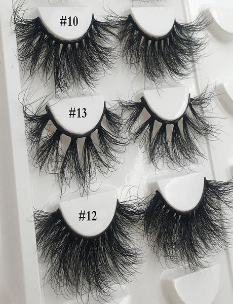 

50pairslot mink eyelashes 25mm fluffy messy 3d false eyelash long natural lashes whole makeup lash3431020