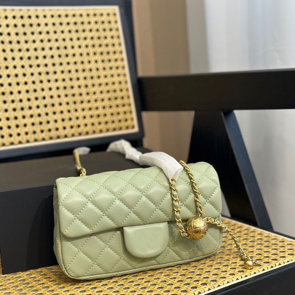 

luxury designer bags women flap bag small golden ball adjuster chain crossbody shoulder handbag