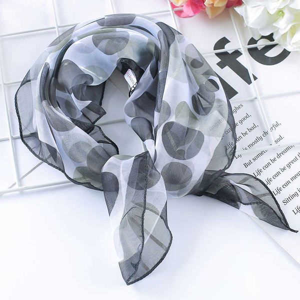 

sarongs spring-summer women silk scarf square lady wrap small office neck head scarf hair scarf foulard 50*50cm skinny scarfs p230403, Blue;gray