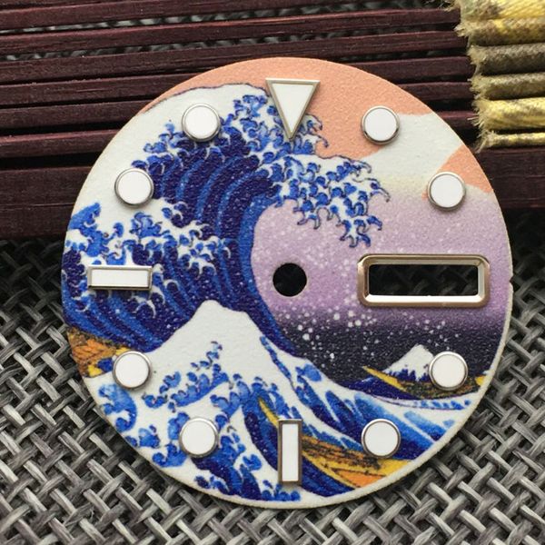 

repair tools kits 285mm dial kanagawa for nh36a automatic movement diving conversion watch dual date full luminous round studs 230404