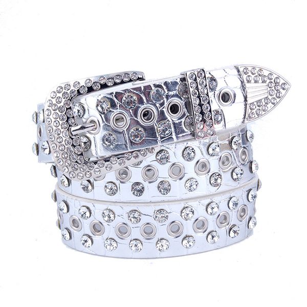

2022 designer belt bb simon rhinestone guangzhou belt for women personality handmade fashion hip hop punk trend style belt miss seller, Black;brown