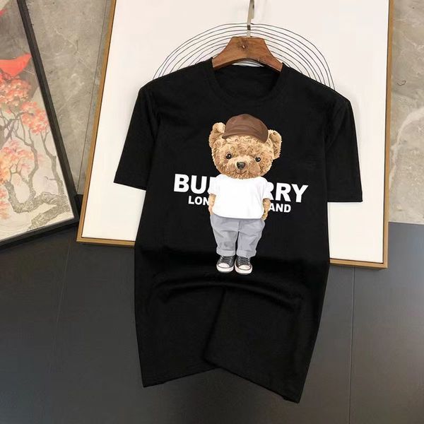 

men's t-shirts luxury men cotton t- letters t bear print premium short sleeves women plus size tee 230404, White;black