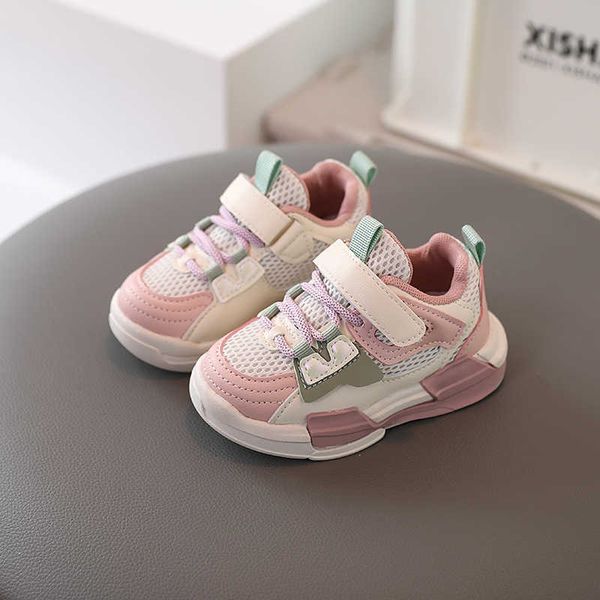 

athletic outdoor 2023 new 1-8y kids casual sneakers children girls boys grey pink non-slip sport shoes breathable running shoes toddler shoe, Black