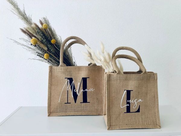 

shopping bags personalized jute for mom mother's day bridesmaid beach tote junior bride custom 230404
