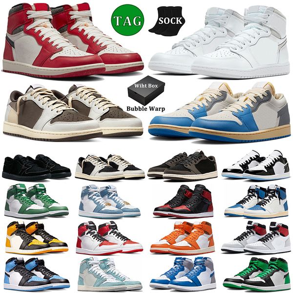 

with box jumpman 1 1s basketball shoes black phantom lost and found reverse mocha fragment neutral grey midnight navy mens trainers women ou