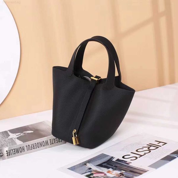 

designer luxury leather vegetable basket small design togo layer cowhide women's large capacity portable bucket bagdzt2r9j6 picotin